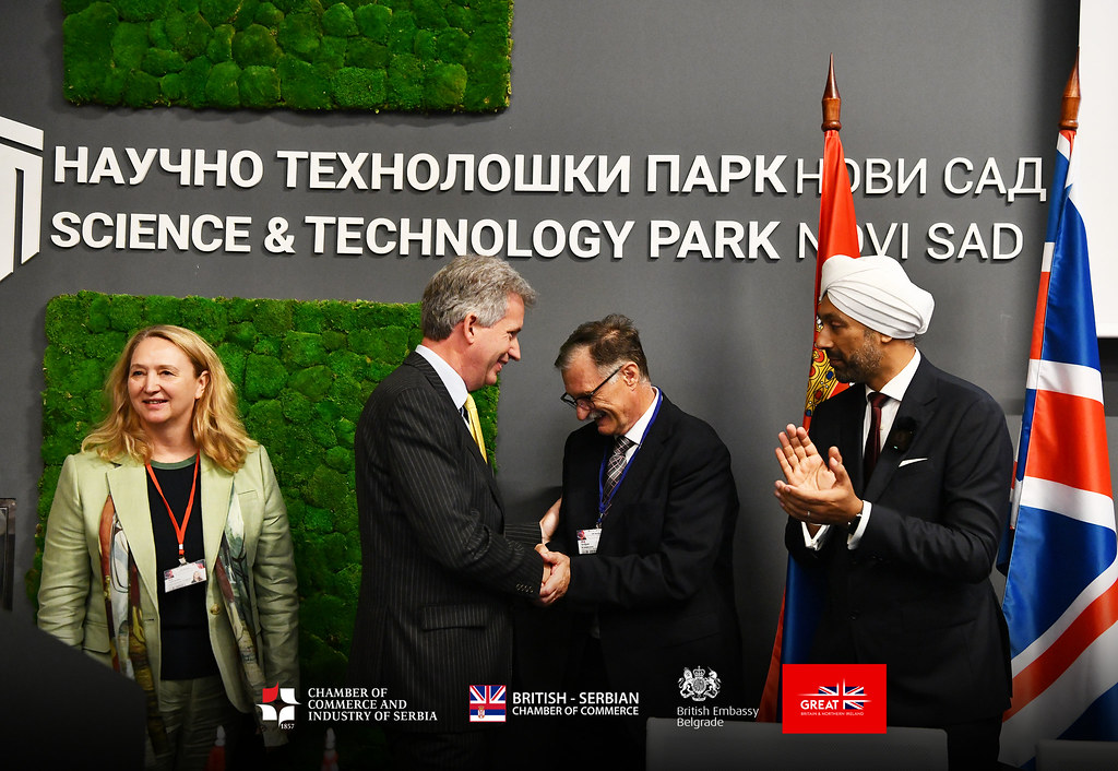 Delegates shaking hands at a BSCC UK–Western Balkans business event